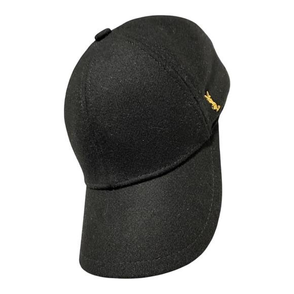 SAINT LAURENT Embellished Wool-Blend Felt Baseball Cap EUC W/ COA - Picture 4 of 16